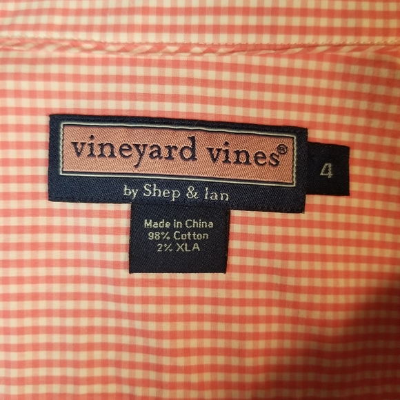 Vineyard Vines pink gingham button down sh… - Picture 5 of 7